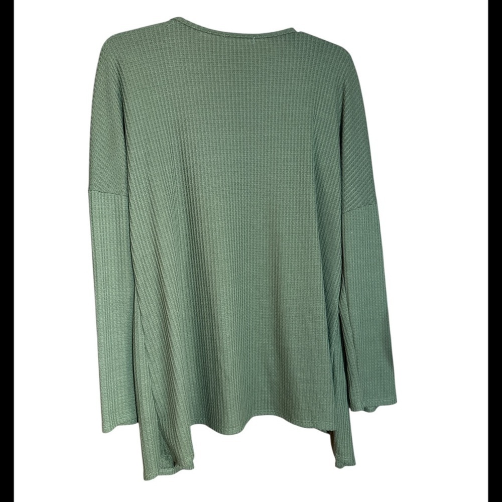 Liberty Love Green Open-Front Sweater 3XL - Picture 2 of 4